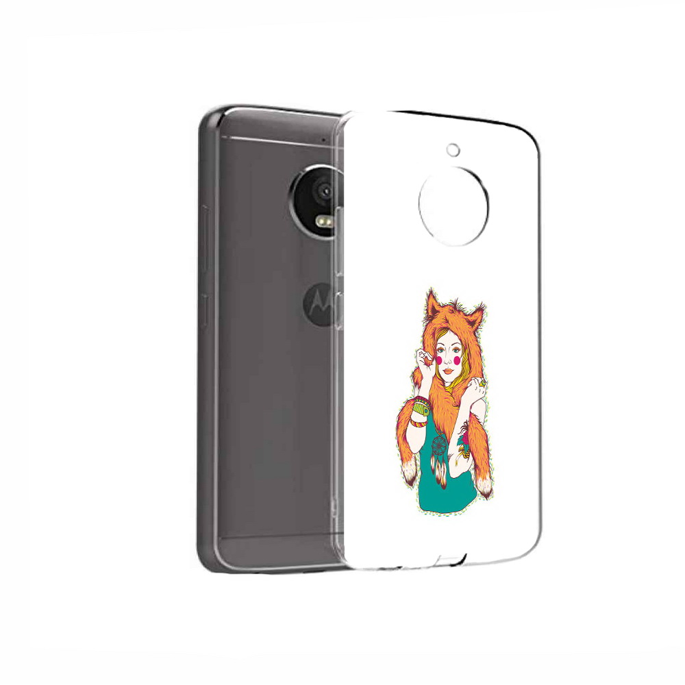 

Чехол MyPads Tocco для Motorola Moto E4 Девушка лиса (PT99977.370.62), Прозрачный, Tocco