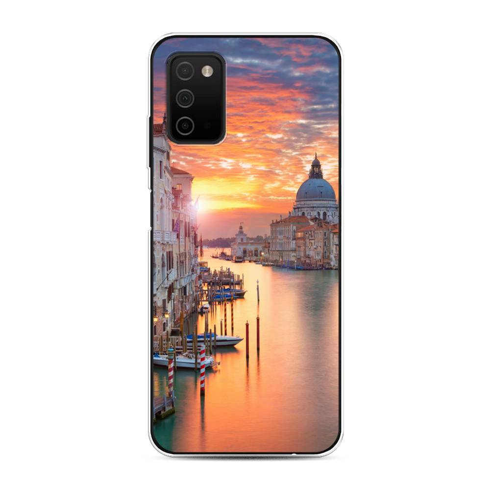 

Чехол на Samsung Galaxy A03s "Восход 11", Розовый;оранжевый, 2103250-2