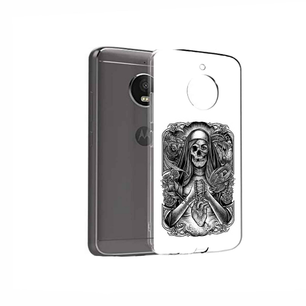 

Чехол MyPads Tocco для Motorola Moto E4 скелет с сердцем (PT99977.370.603), Прозрачный, Tocco