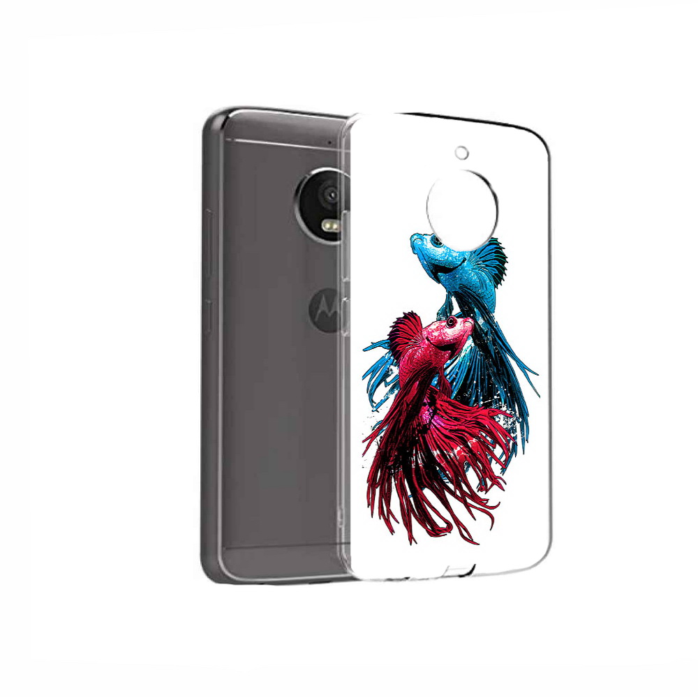 

Чехол MyPads Tocco для Motorola Moto E4 рыбы петушки (PT99977.370.592), Прозрачный, Tocco