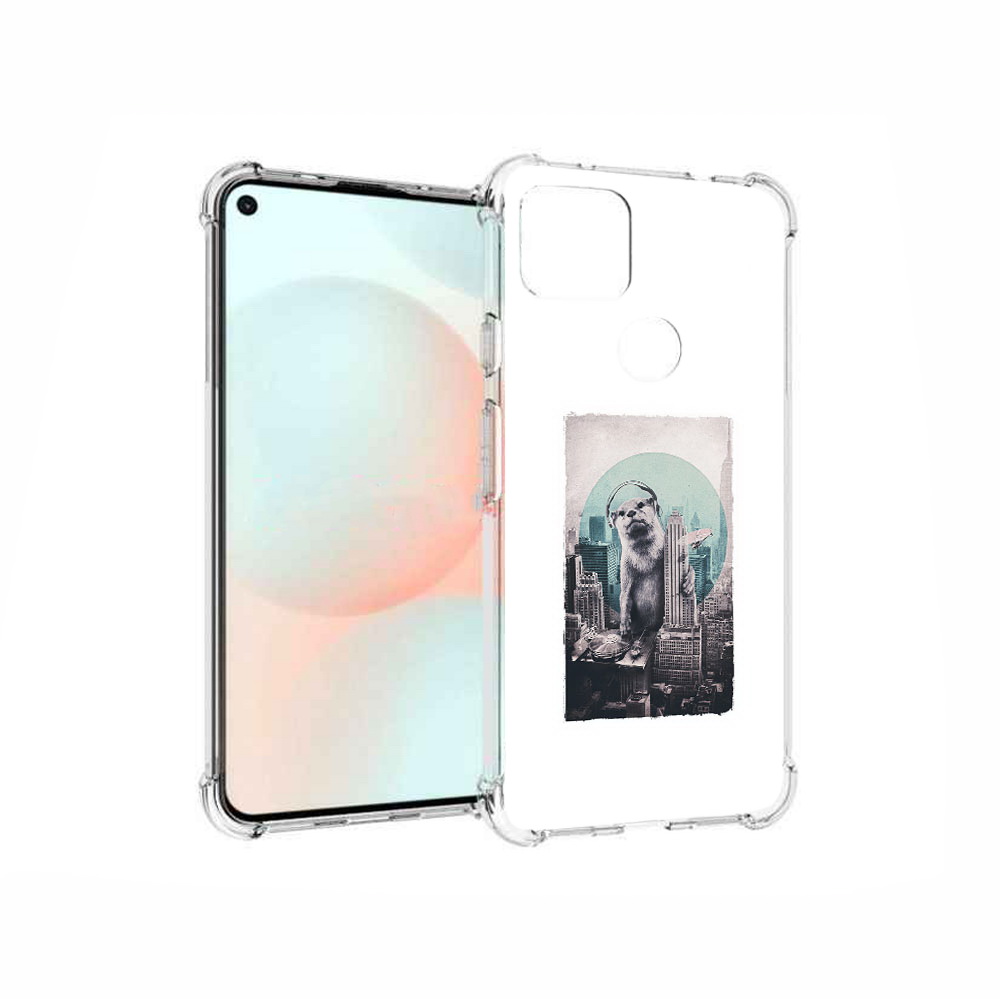 

Чехол MyPads Tocco для Google Pixel 5A выдра в городе, Прозрачный, Tocco
