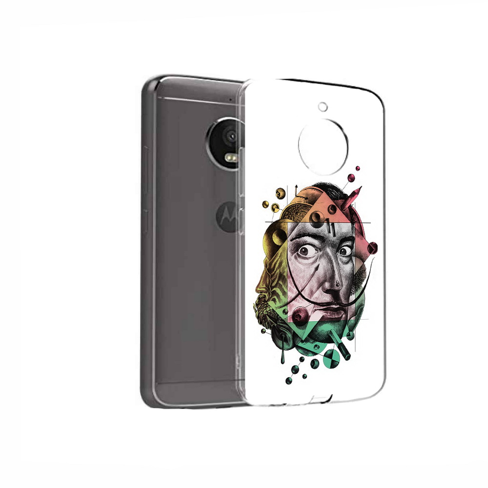 

Чехол MyPads Tocco для Motorola Moto E4 разноцветное лицо абстракция (PT99977.370.570), Прозрачный, Tocco