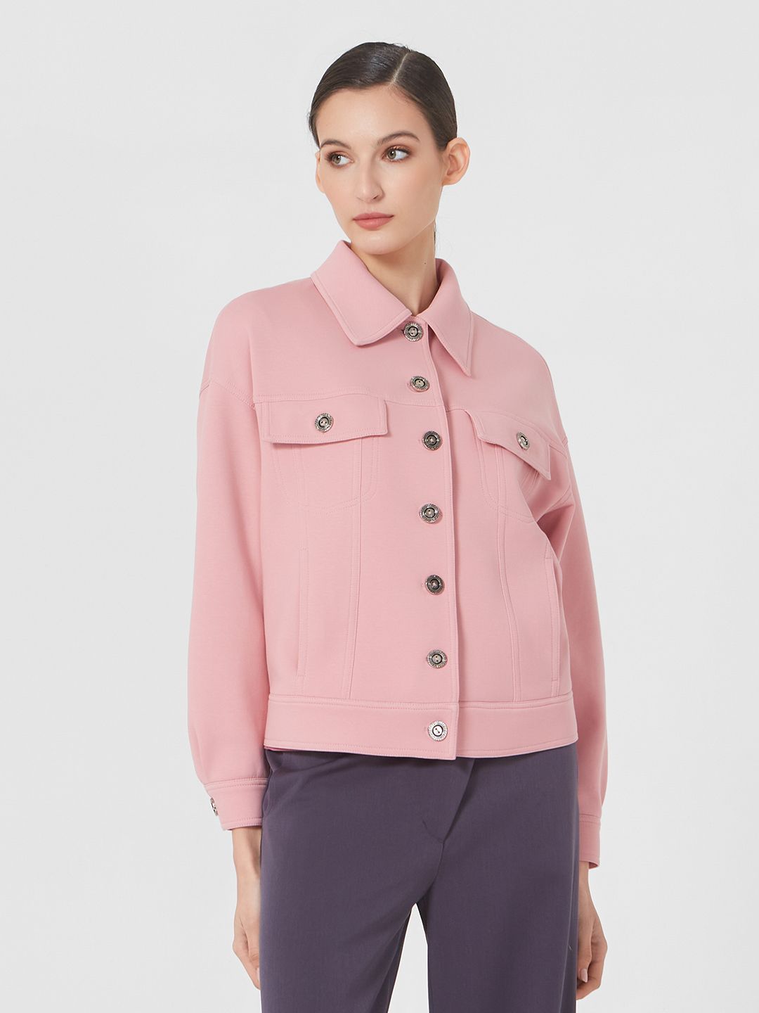 Куртка женская Lo 02241003 розовая 52 RU