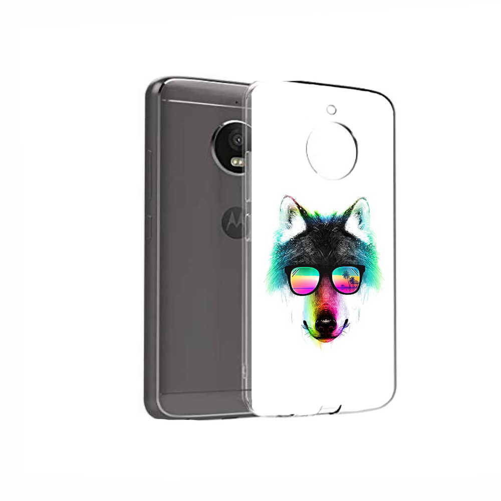 

Чехол MyPads Tocco для Motorola Moto E4 радужный волк (PT99977.370.567), Прозрачный, Tocco