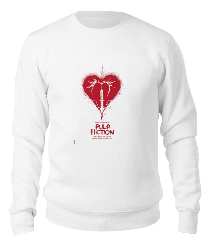 

Свитшот унисекс Printio Pulp fiction - heart белый XL, Pulp fiction - heart