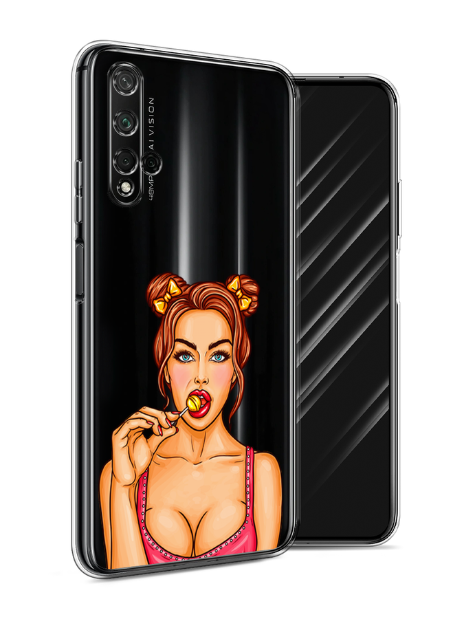 

Чехол Awog на Honor 20 "Вкусный леденец", Бежевый;коричневый;розовый
