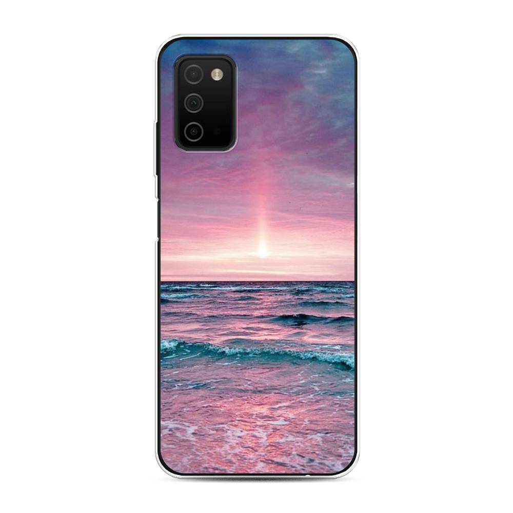 

Чехол на Samsung Galaxy A03s "Восход 3", Розовый;голубой, 2103250-2