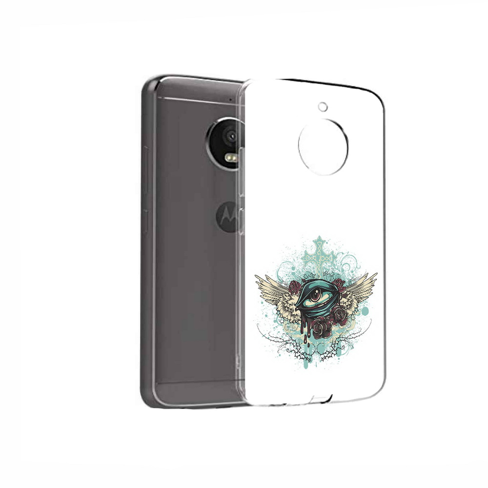 

Чехол MyPads Tocco для Motorola Moto E4 плачущий глаз с крыльями (PT99977.370.544), Прозрачный, Tocco
