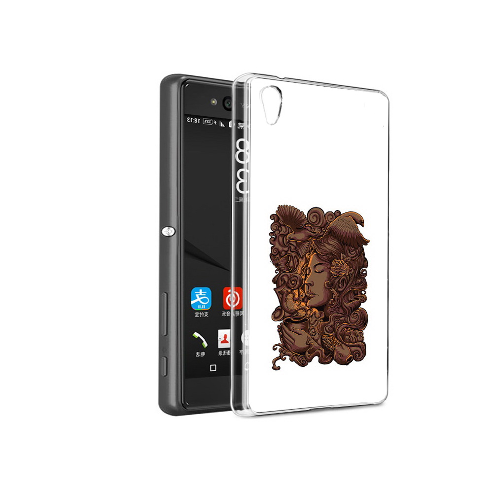 

Чехол MyPads Tocco для Sony Xperia C6 девушка с длинными волосами абстракция, Прозрачный, Tocco