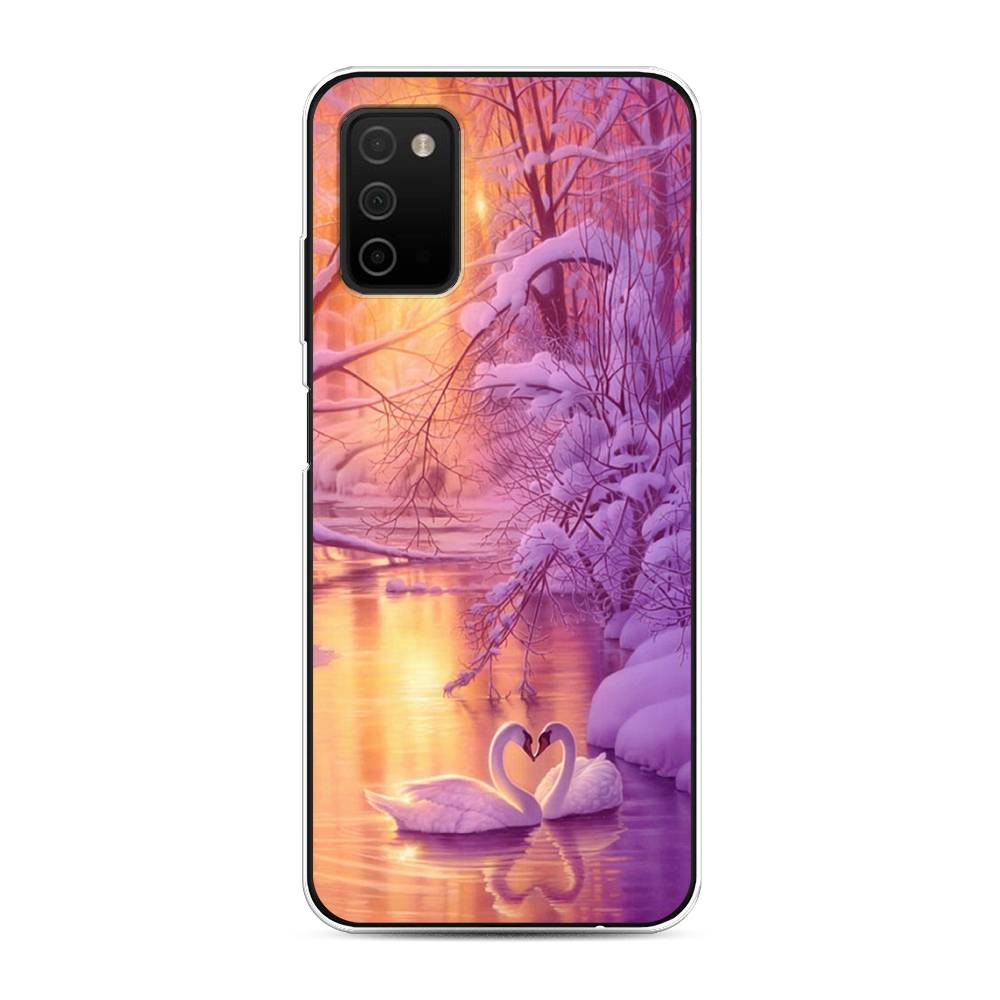 

Чехол на Samsung Galaxy A03s "Зима 1", Фиолетовый;желтый, 2103250-2