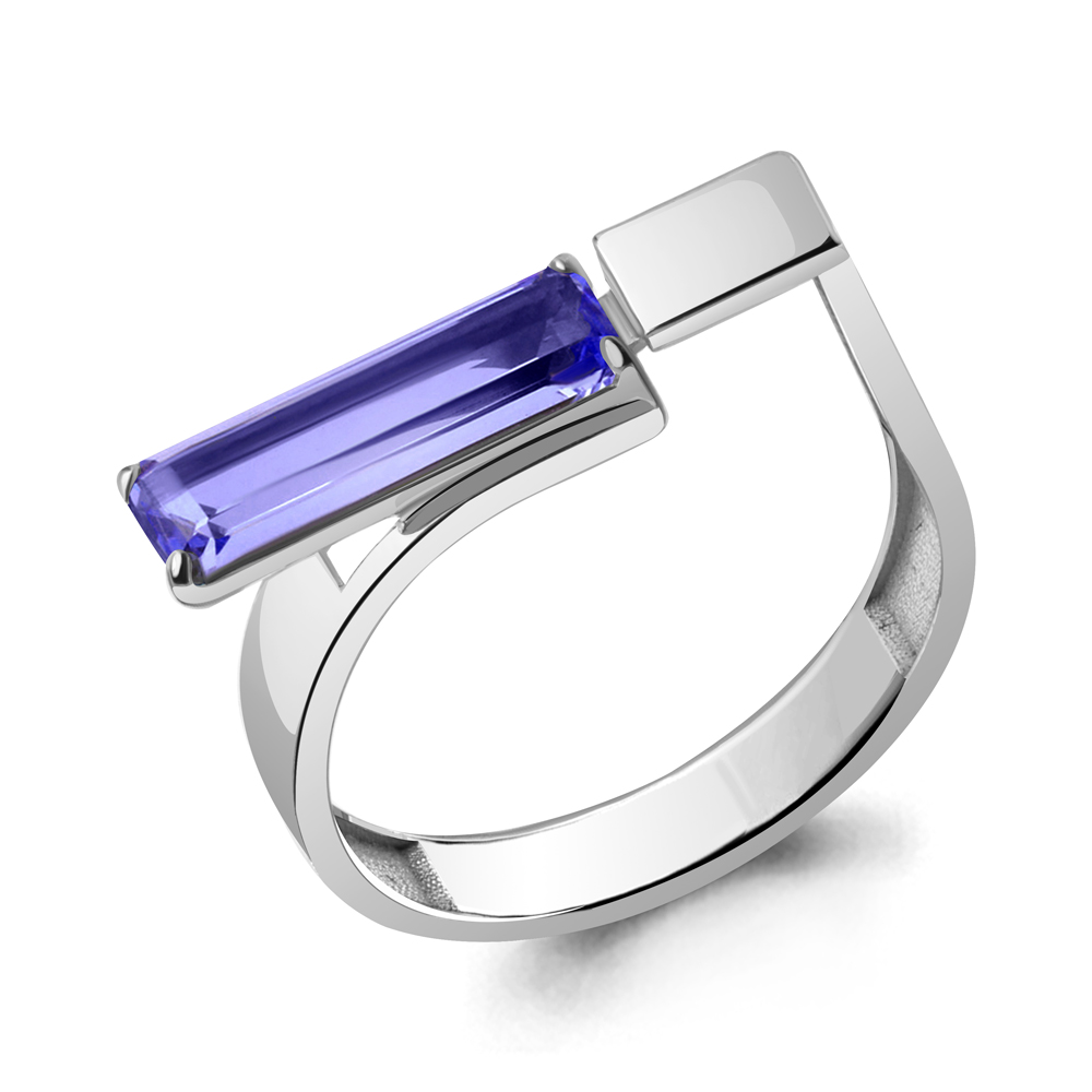

Кольцо из серебра с танзанитом искусственным Aquamarine Aquamarine 69646603_925_р р. 17,5, 69646603_925_р
