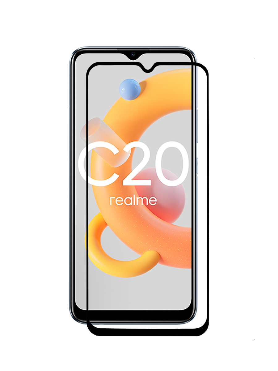 

Защитное стекло 3D для Realme C20 черный, MOTG-3D-RLM-20