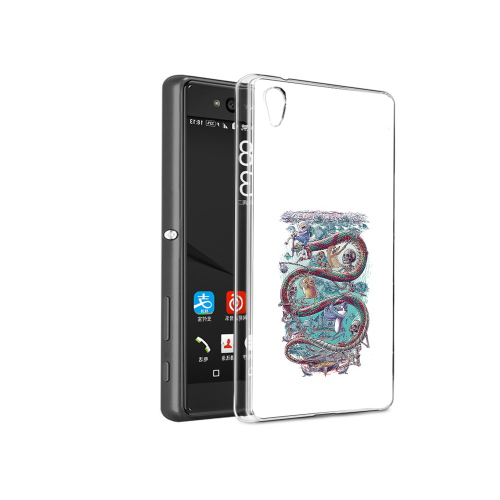 

Чехол MyPads Tocco для Sony Xperia C6 время приключений страшилка (PT28839.243.280), Прозрачный, Tocco