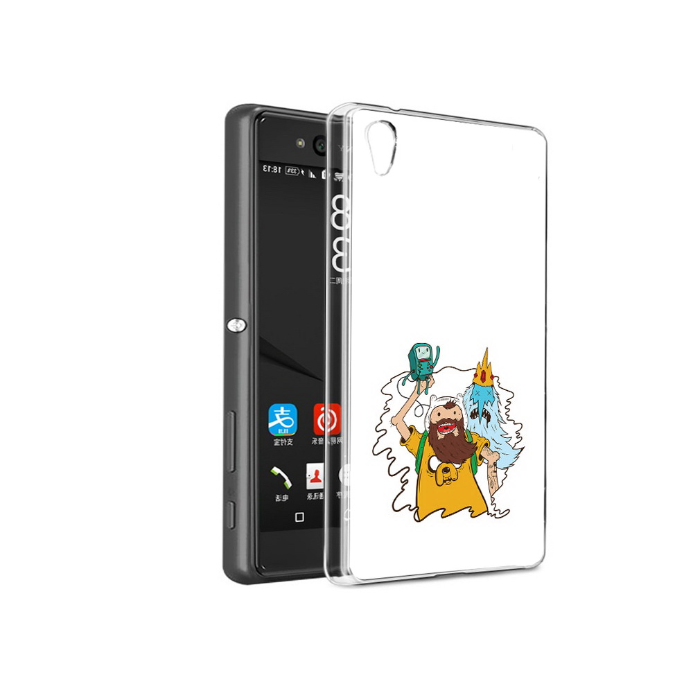 

Чехол MyPads Tocco для Sony Xperia C6 время приключений старый Финн (PT28839.243.279), Прозрачный, Tocco