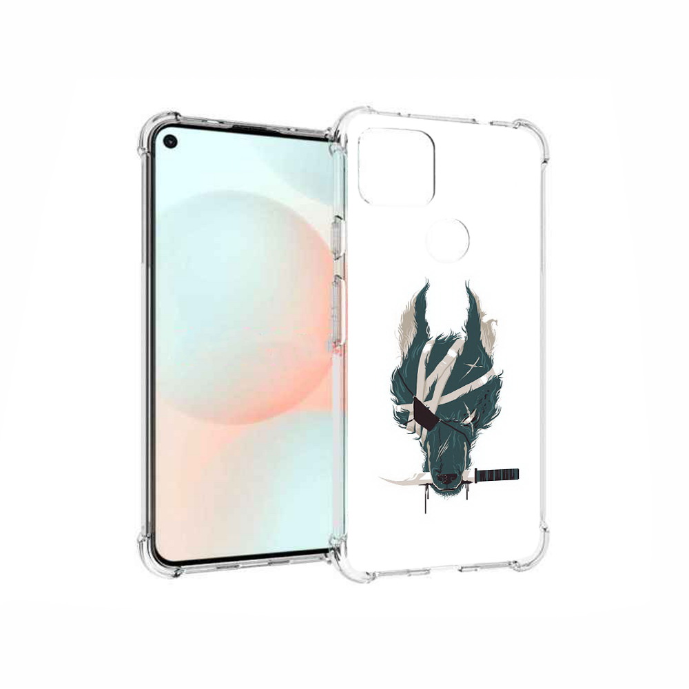 

Чехол MyPads Tocco для Google Pixel 5A волк-разбойник, Прозрачный, Tocco