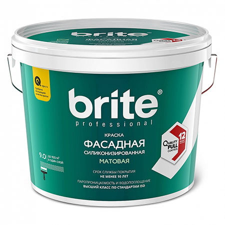 фото Краска фасадная силиконизированная brite professional