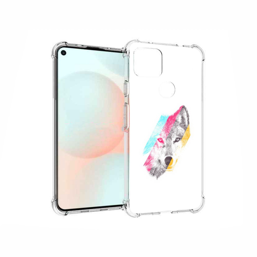 

Чехол MyPads Tocco для Google Pixel 5A волк градиент, Прозрачный, Tocco