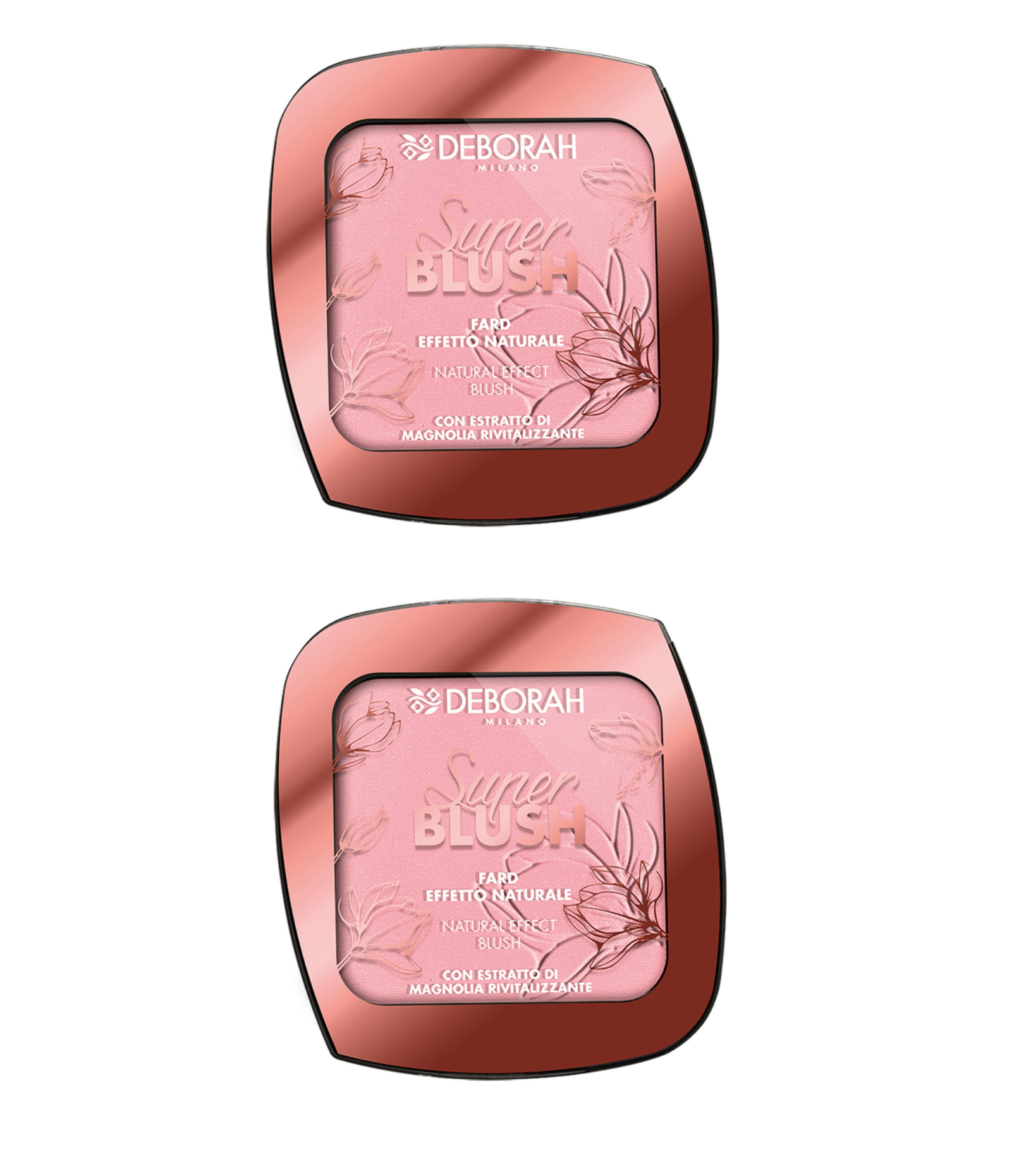 Румяна Deborah Milano Super blush тон 04 Персиковый сияющий 9 г 2 шт