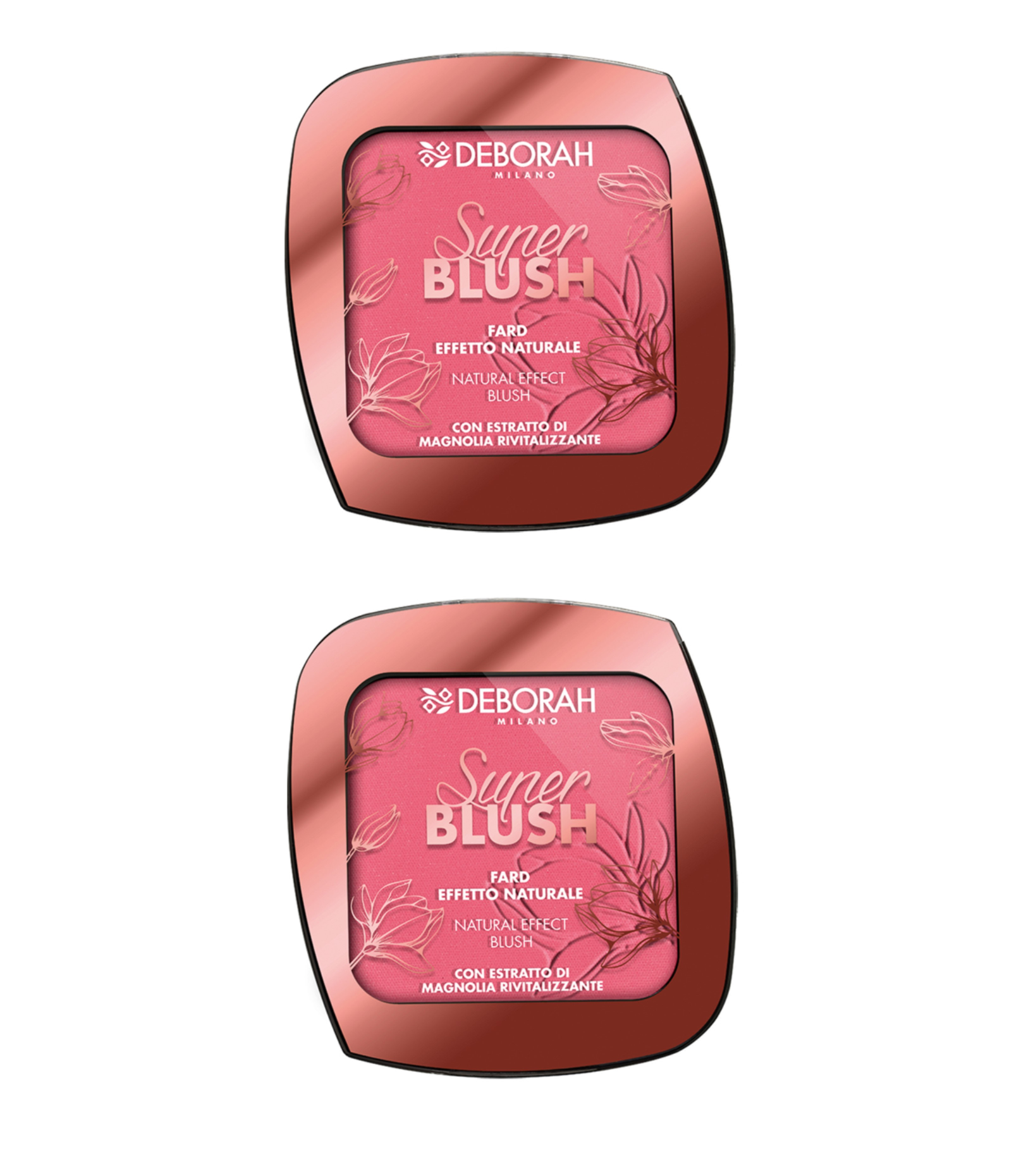 Румяна Deborah Milano Super blush тон 03 Кирпично-розовый 9 г 2 шт