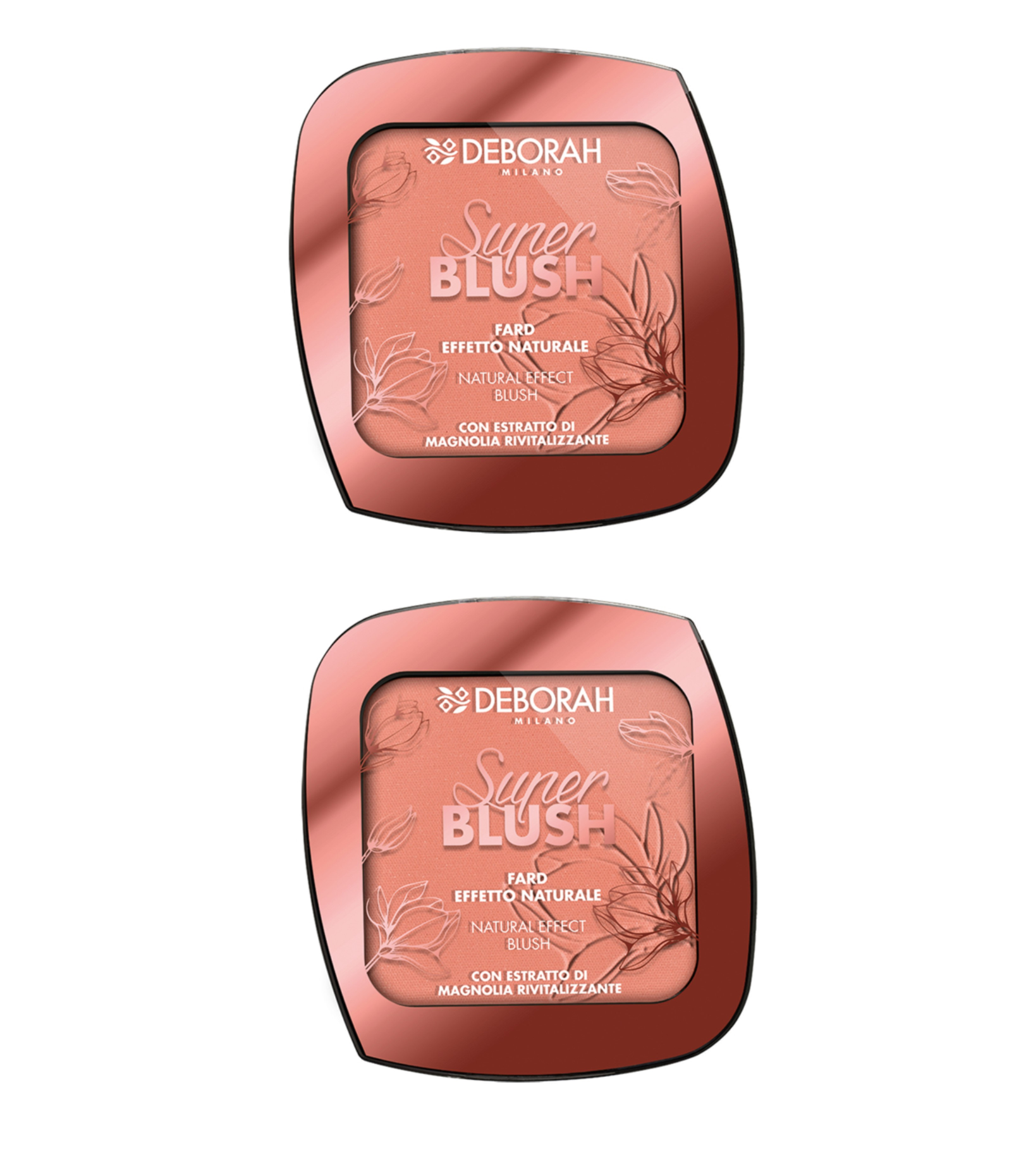 Румяна Deborah Milano Super blush тон 02 Кораллово-розовый 9 г 2 шт