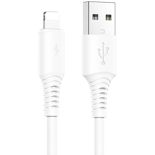 фото Кабель lightning - usb borofone 1 м белый