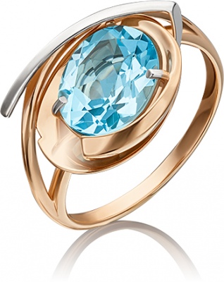 

Кольцо из золота р. 17 PLATINA jewelry 01-5309-00-201-1110-46, топаз, 01-5309-00-201-1110-46