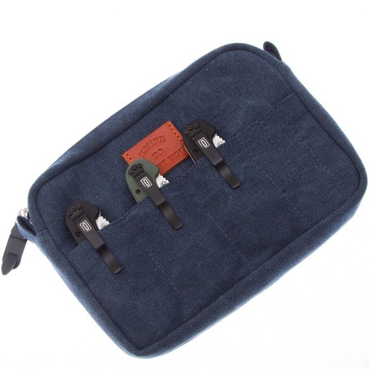 

Knife To Meet You сумка для одиннадцати складных ножей Bag-NEC синяя