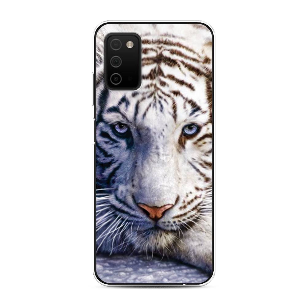 

Чехол на Samsung Galaxy A03s "Бенгальский тигр", Коричневый;белый, 2103250-1