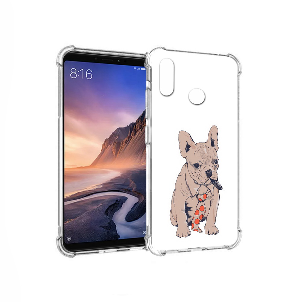 

Чехол MyPads Tocco для Xiaomi Mi Max 3 бульдог с сигарой (PT115366.313.250), Прозрачный, Tocco