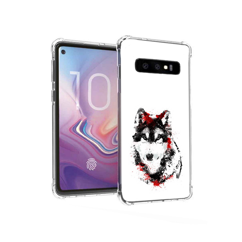 

Чехол MyPads Tocco для Samsung Galaxy S10 кровавый волк (PT125897.498.416), Прозрачный, Tocco