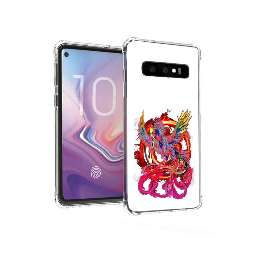 

Чехол MyPads Tocco для Samsung Galaxy S10 красочный феникс (PT125897.498.414), Прозрачный, Tocco