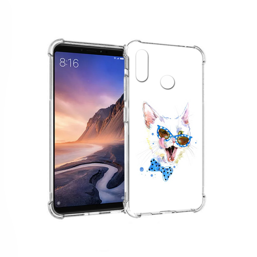 

Чехол MyPads Tocco для Xiaomi Mi Max 3 белый кот (PT115366.313.229), Прозрачный, Tocco