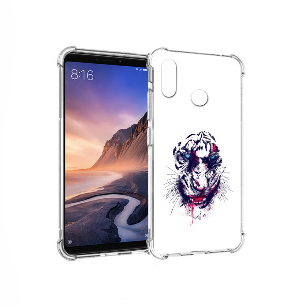 

Чехол MyPads Tocco для Xiaomi Mi Max 3 безумный тигр (PT115366.313.228), Прозрачный, Tocco
