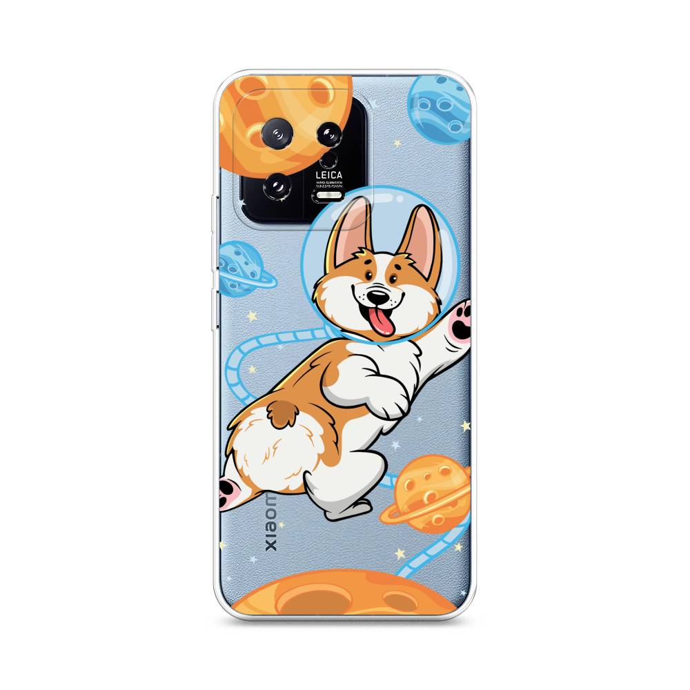 

Чехол на Xiaomi 13 5G "Корги-космонавт", Голубой;бежевый;белый, 317250-1