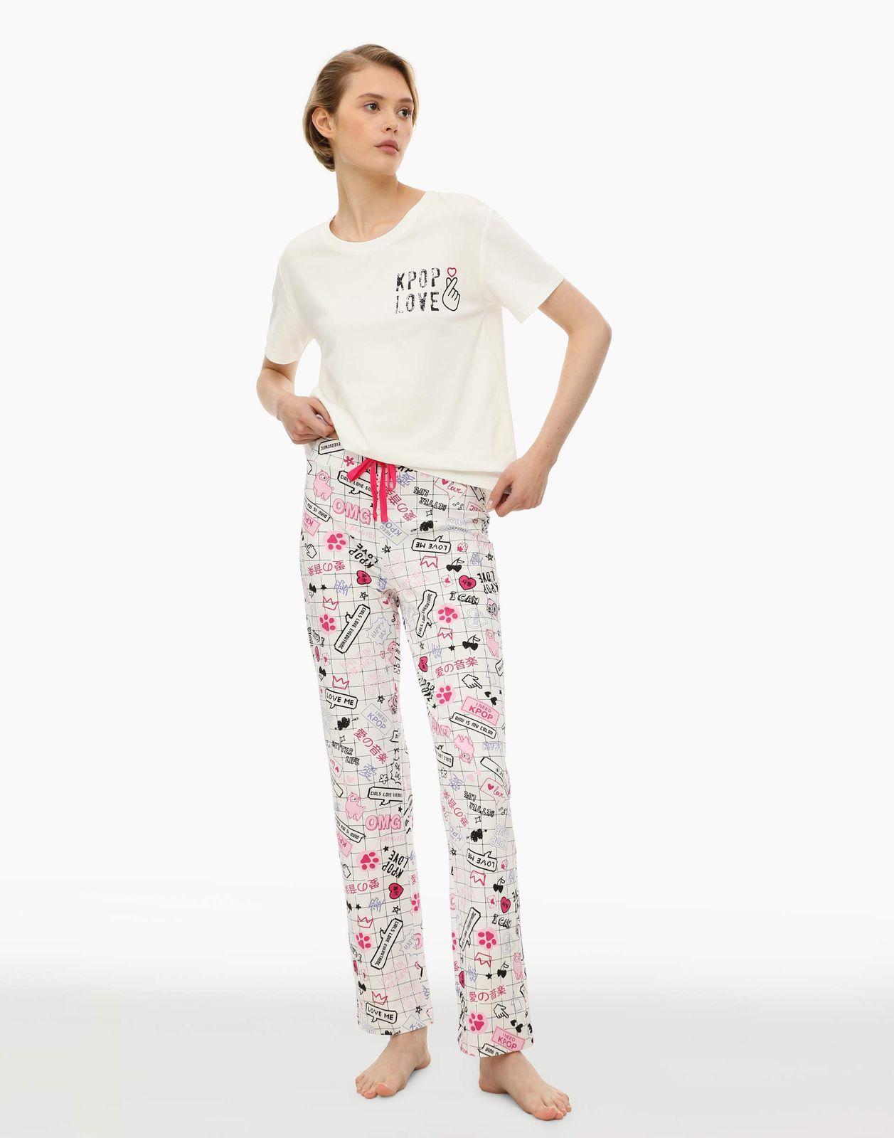 

Футболка домашняя женская Gloria Jeans GSL001773 белая L (46), Белый, GSL001773