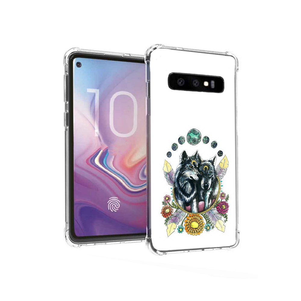 

Чехол MyPads Tocco для Samsung Galaxy S10 красивые волки абстракция (PT125897.498.408), Прозрачный, Tocco