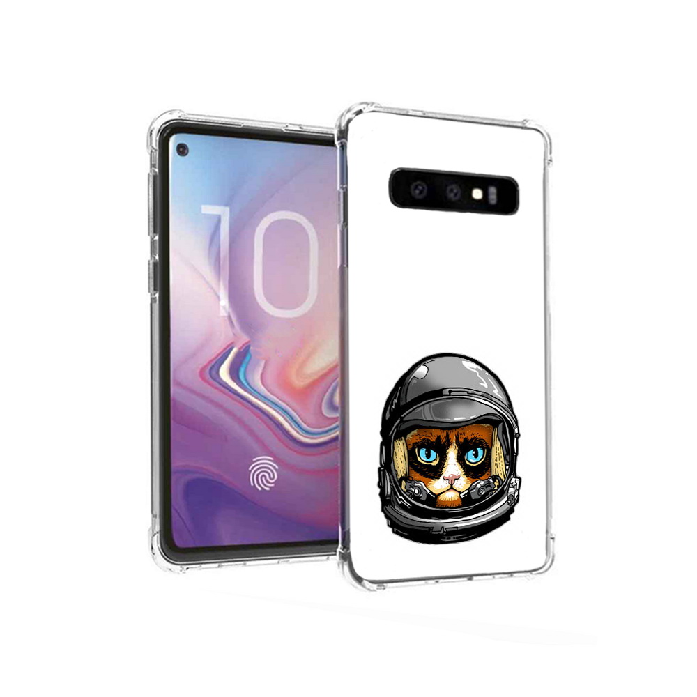 

Чехол MyPads Tocco для Samsung Galaxy S10 кот космонавт (PT125897.498.400), Прозрачный, Tocco