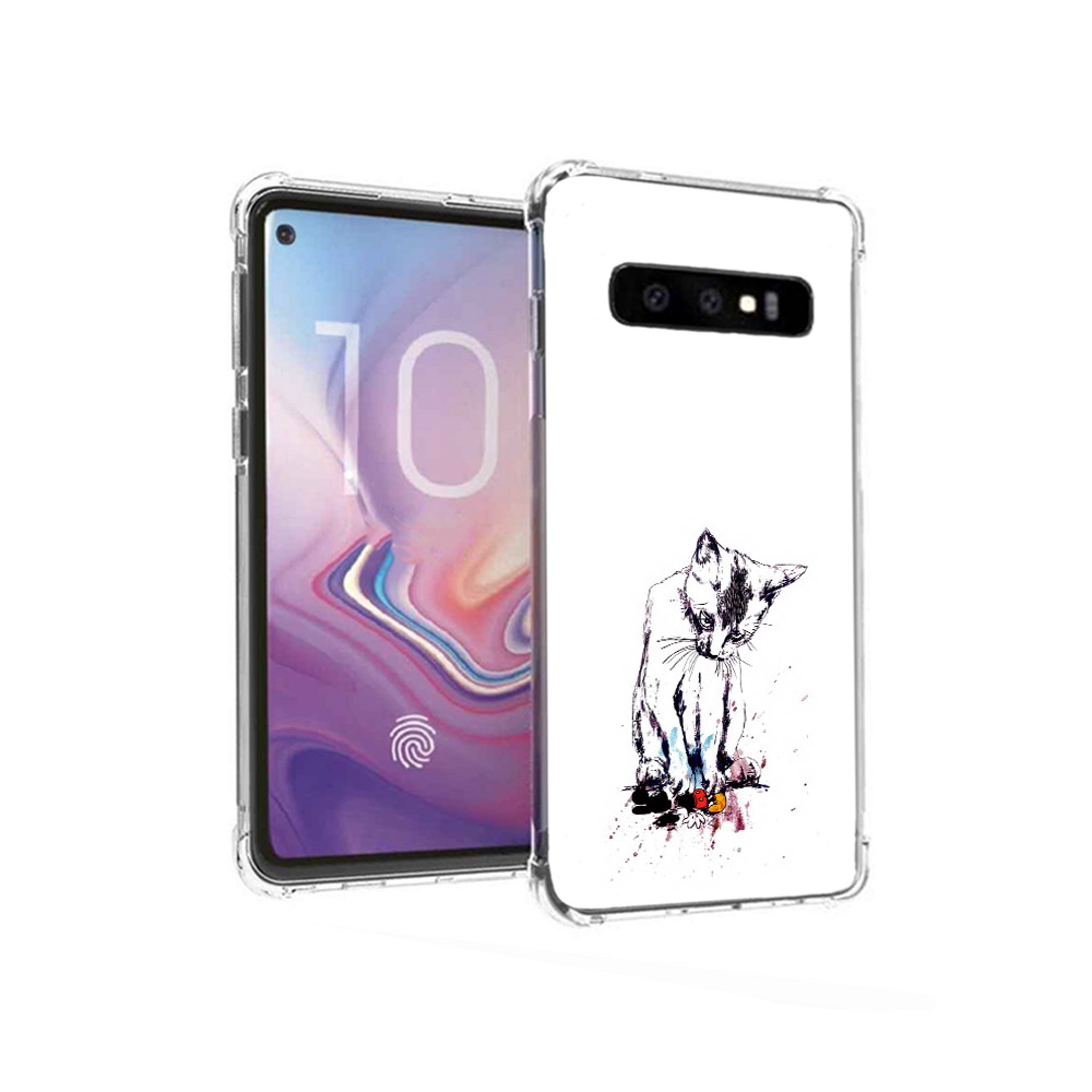 Чехол MyPads Tocco для Samsung Galaxy S10 кот и микки (PT125897.498.399)
