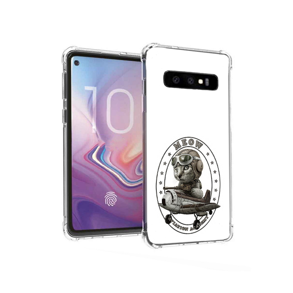 

Чехол MyPads Tocco для Samsung Galaxy S10 кот в самолете (PT125897.498.395), Прозрачный, Tocco