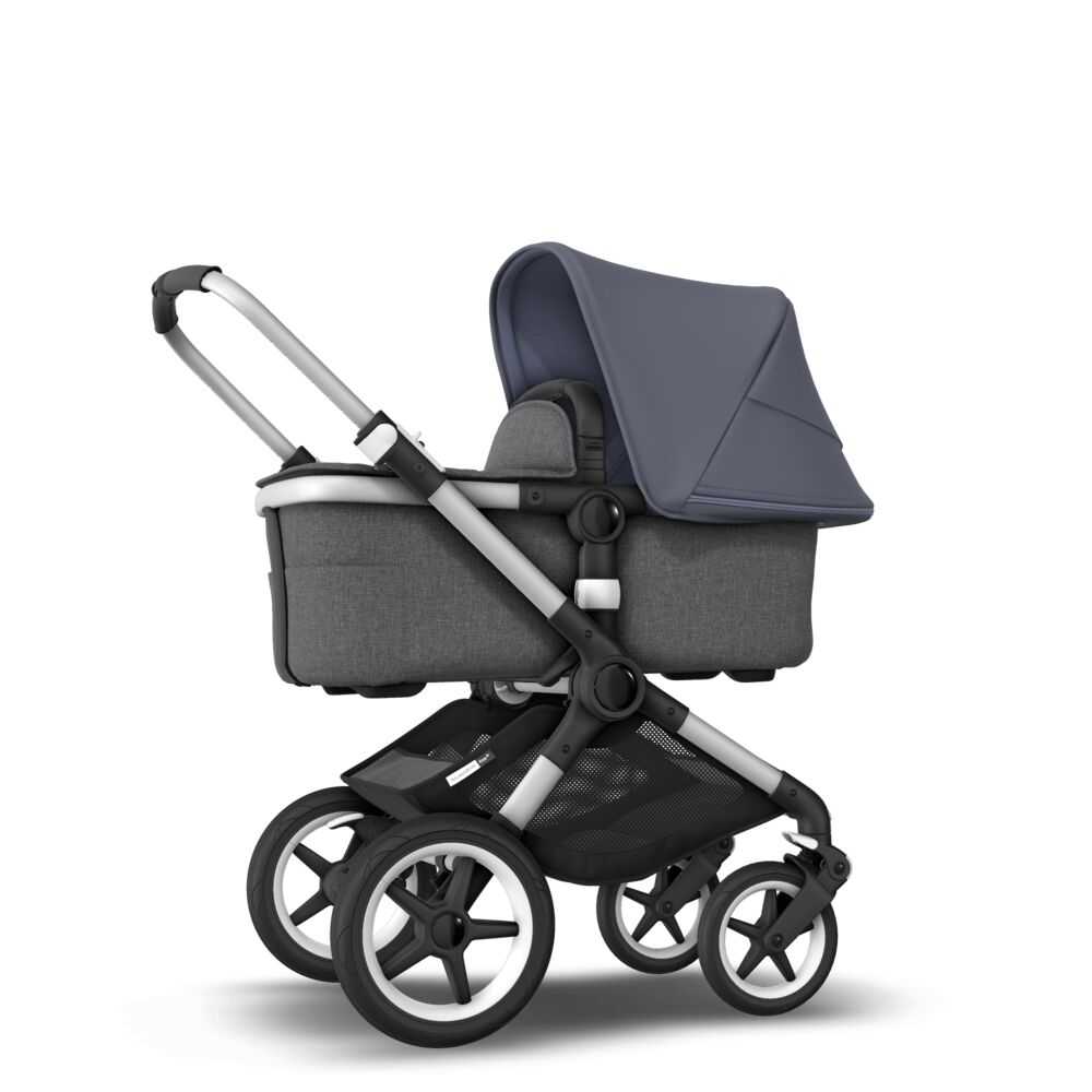

Bugaboo fox2 коляска 2 в 1 alu/ grey melange/ steel blue, Fox2 2 В 1