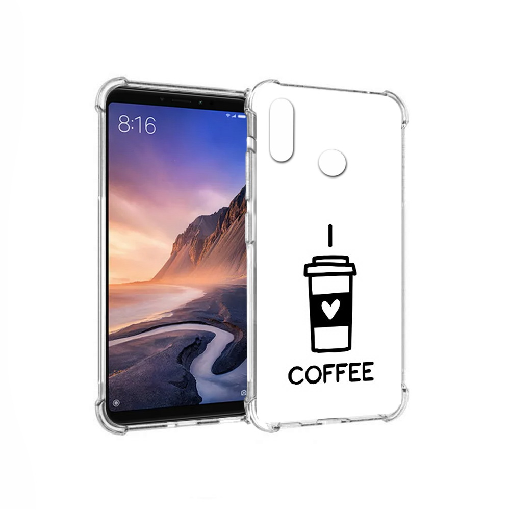 

Чехол MyPads Tocco для Xiaomi Mi Max 3 Я люблю кофе (PT115366.313.206), Прозрачный, Tocco