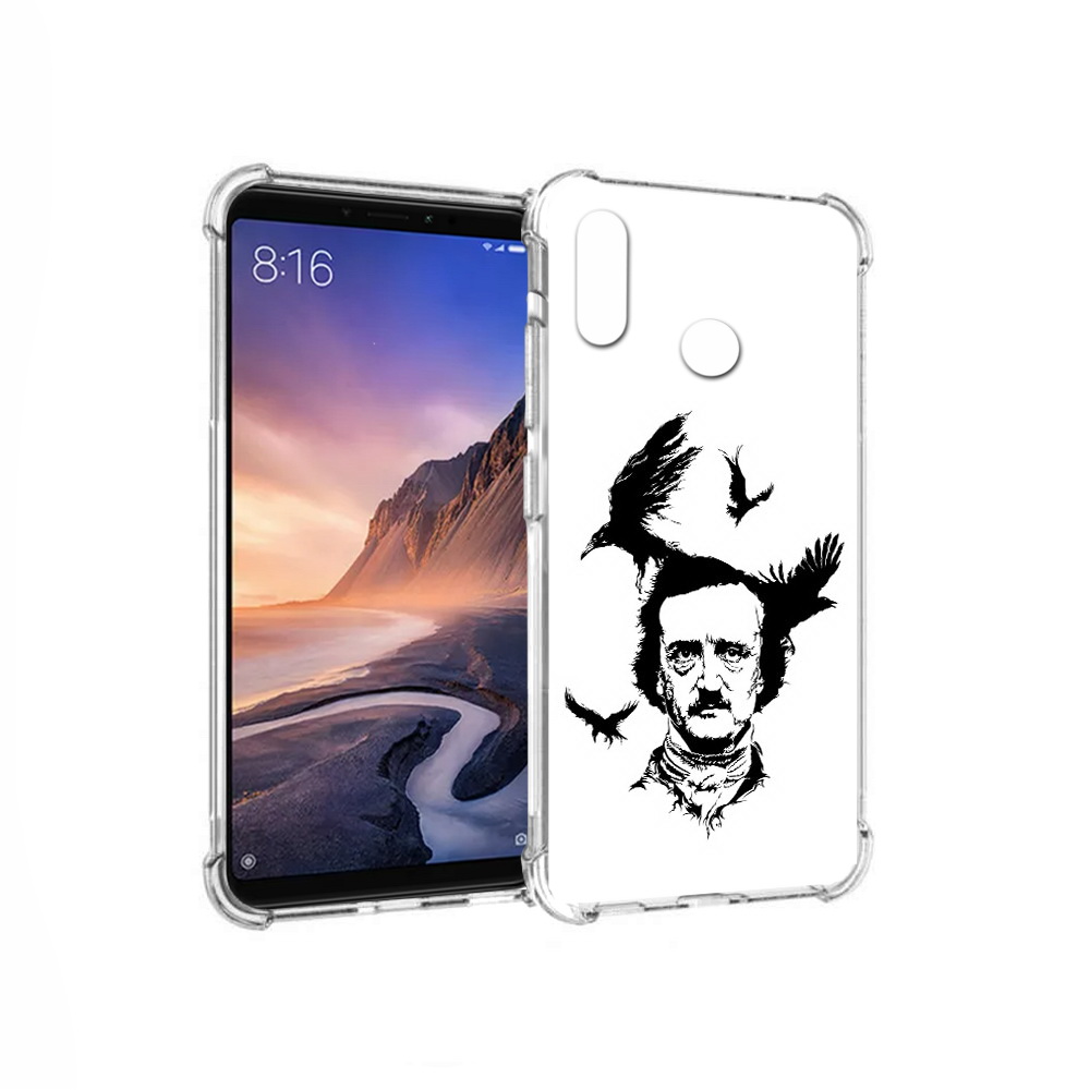 

Чехол MyPads Tocco для Xiaomi Mi Max 3 Эдгар Аллан черно белый (PT115366.313.204), Прозрачный, Tocco