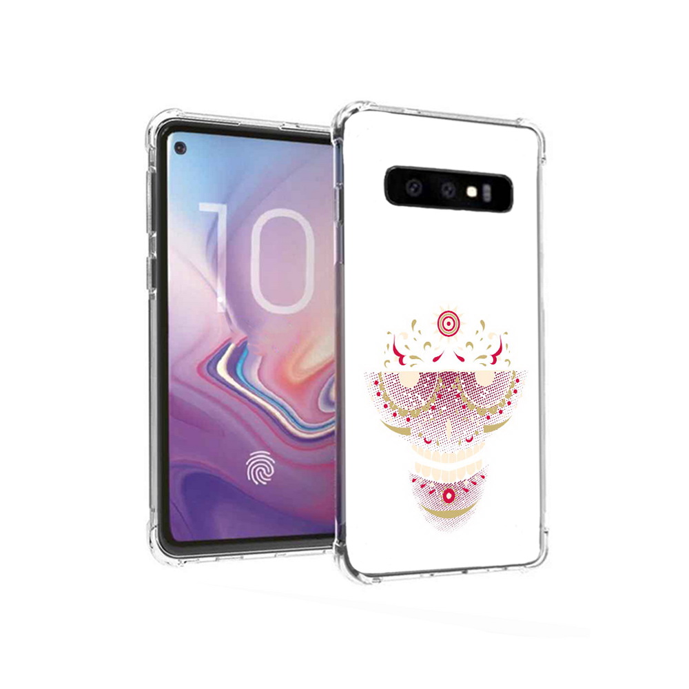 

Чехол MyPads Tocco для Samsung Galaxy S10 карнавальный скелет абстракция, Прозрачный, Tocco