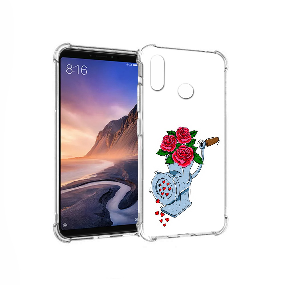 

Чехол MyPads Tocco для Xiaomi Mi Max 3 Цветочные сердца (PT115366.313.199), Прозрачный, Tocco