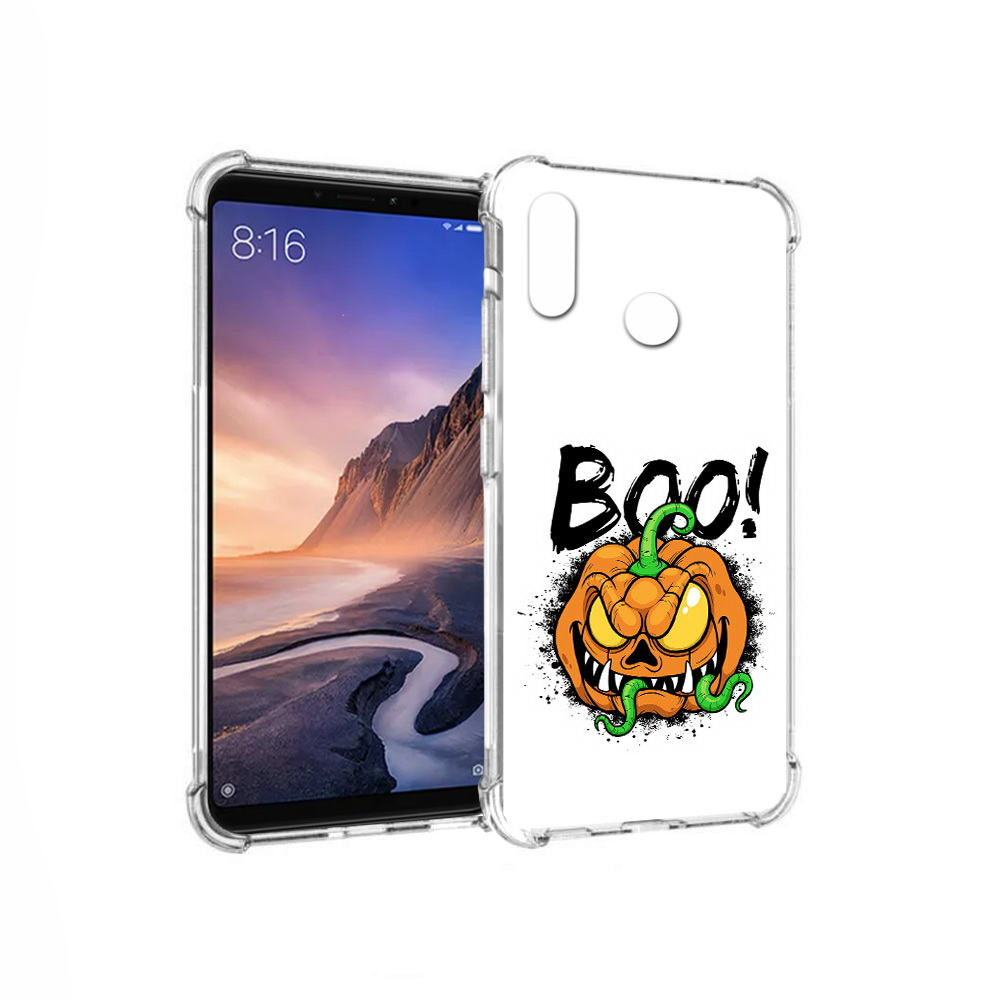 

Чехол MyPads Tocco для Xiaomi Mi Max 3 Хэллоуин бу (PT115366.313.193), Прозрачный, Tocco
