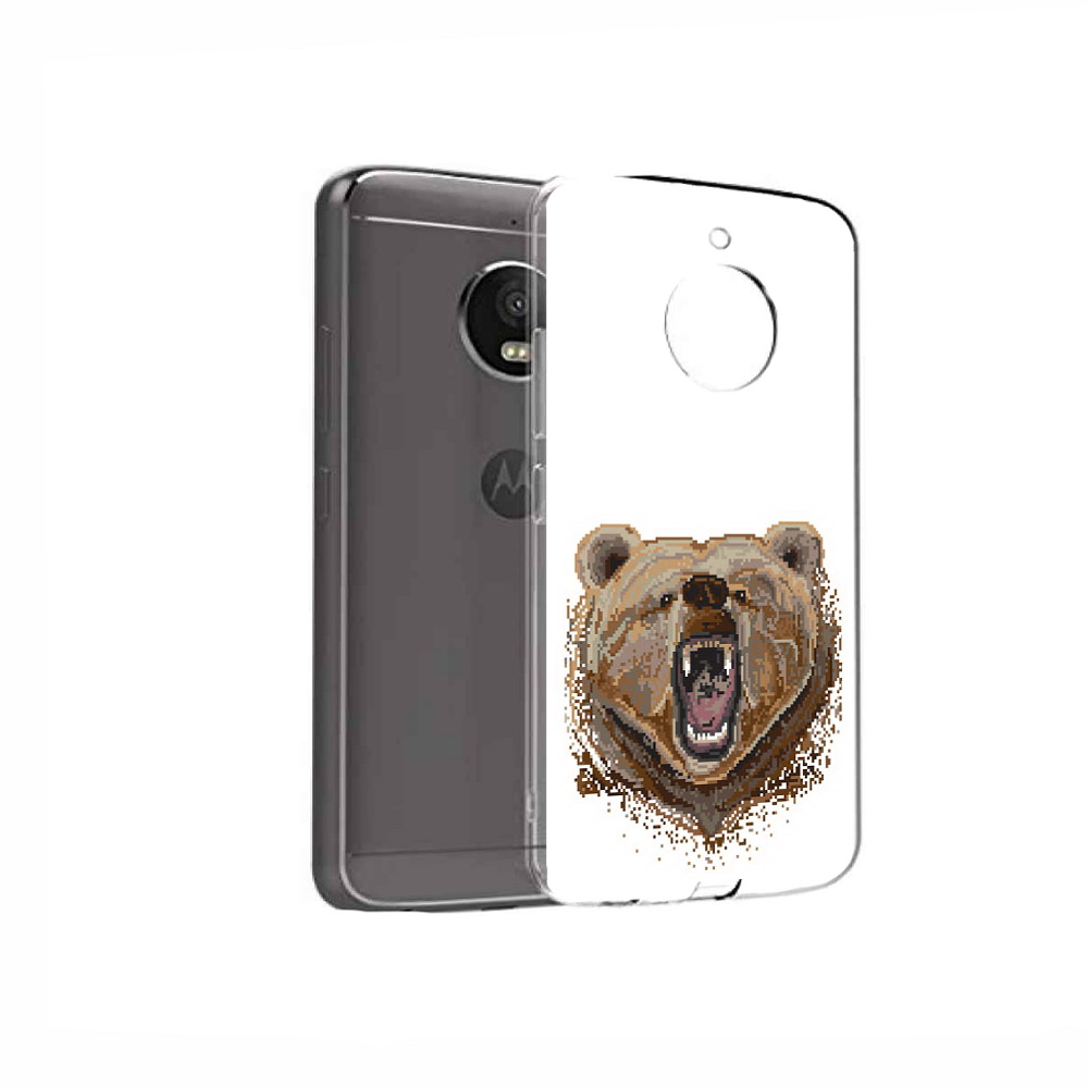 

Чехол MyPads Tocco для Motorola Moto E4 пиксельный медведь (PT99977.370.539), Прозрачный, Tocco