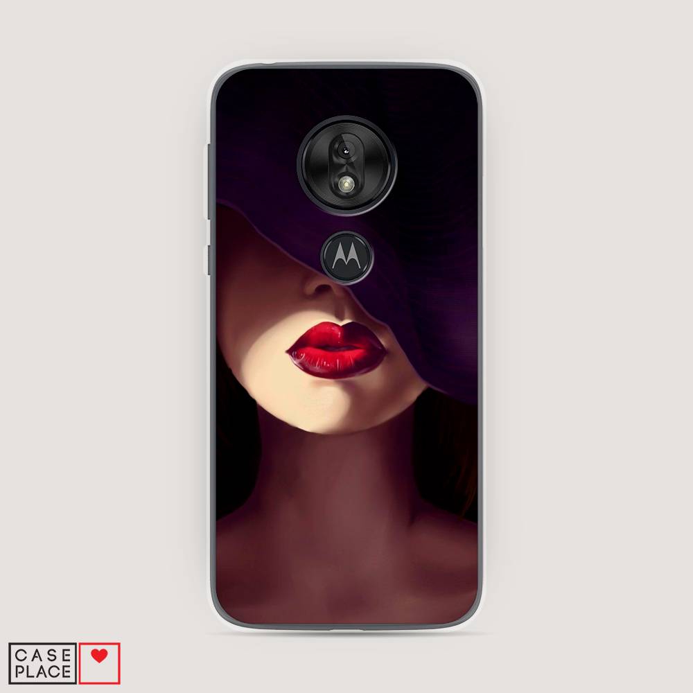 фото Чехол awog "красные губы" для motorola moto g7 play