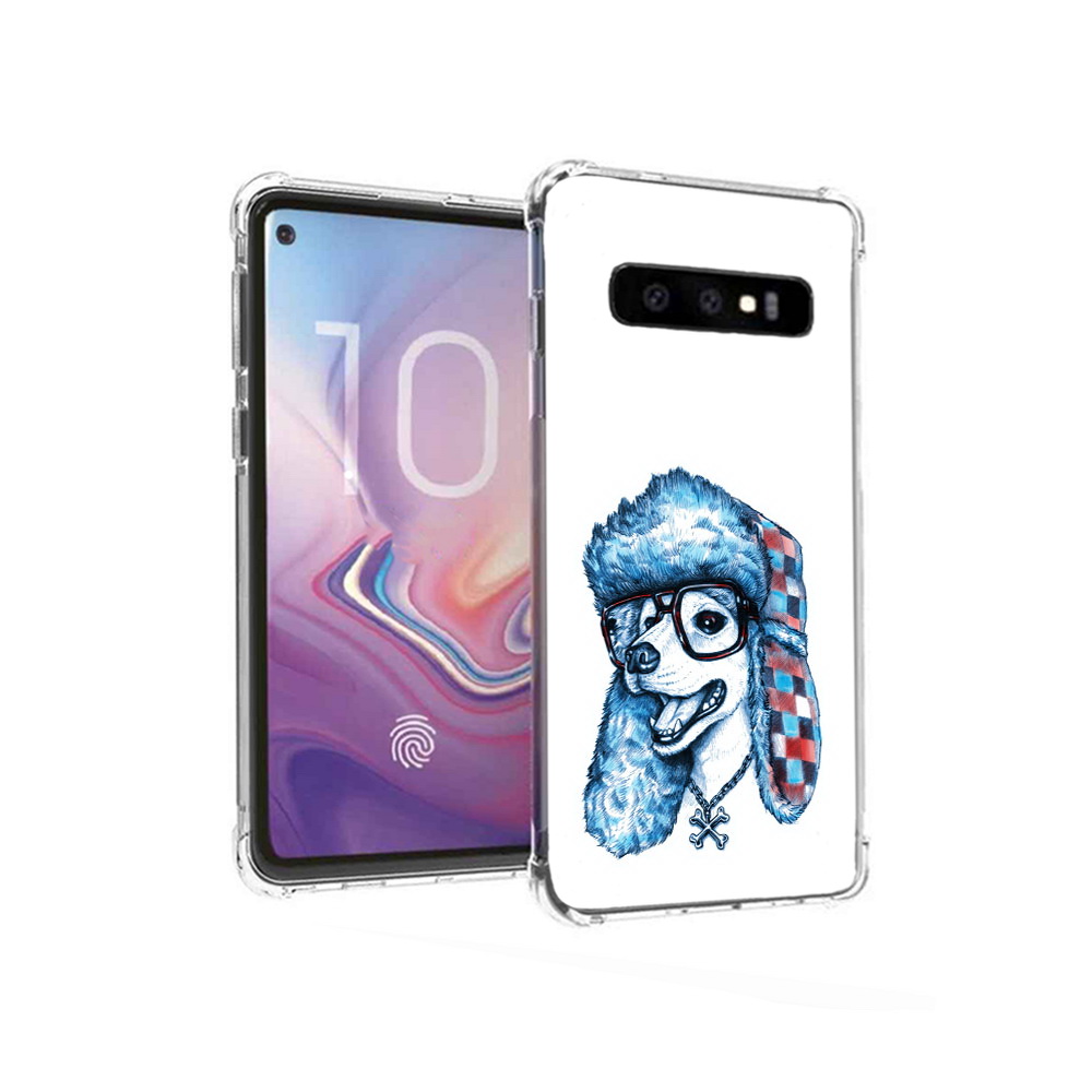 

Чехол MyPads Tocco для Samsung Galaxy S10 зимний пес (PT125897.498.362), Прозрачный, Tocco