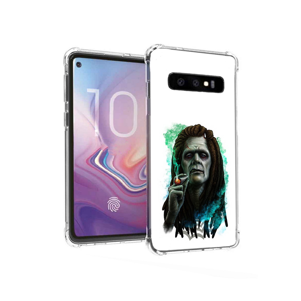 

Чехол MyPads Tocco для Samsung Galaxy S10 зеленый мужчина с сигаретой (PT125897.498.360), Прозрачный, Tocco