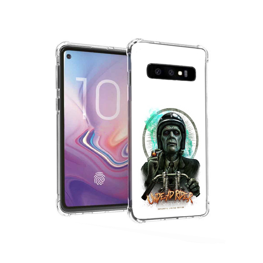 

Чехол MyPads Tocco для Samsung Galaxy S10 зеленый мужчина с сигаретой на мотоцикле, Прозрачный, Tocco